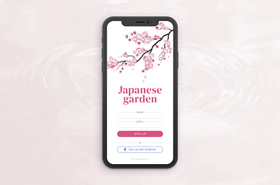 #DailyUI 01 // Japanese Garden app daily 100 challenge design sign up uiux