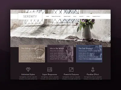 J51 Serenity - A Joomla Template joomla joomla template joomla templates purple template theme web design webdesign wedding