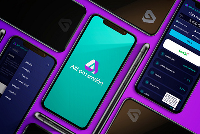 Mobile first web site design and logo design. black blue falsebot green logo ui vinnitsya violet