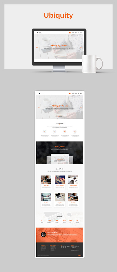 Ubiquity - Free web UI XD Template adobe xd design dvait studio flat india ui ux web