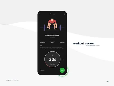 Workout tracker 041 barbell dailyui dailyui041 dailyuichallenge deadlift tracker tracker app workout workout app workout of the day workout tracke