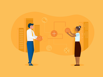 integrations that enterprise users love adobe banner design blog post enterprise flat illustration illustrator integration jotform