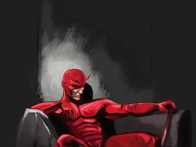 Daredevil animation character digitalpainting illustration painting web