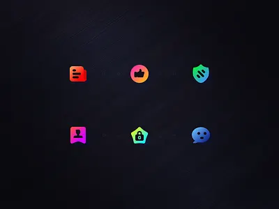 ICON abstract app branding colorful dark flat icons icons design ios mobile app mobile app design mobile ui ui uidesign