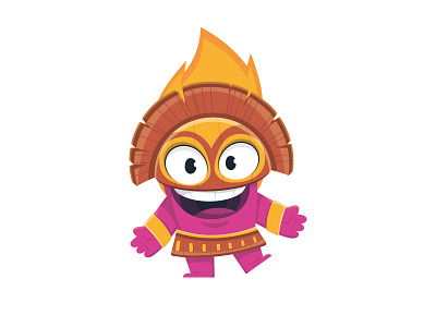 Lucky Java cartoon cartoon character casino casino art casino games character character design fire flat illustration java lucky mascot mascot character mascot design vector volcano