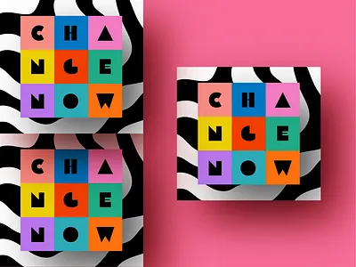 Change Now alphabet change design digital illustration lettering now pattern poster typography