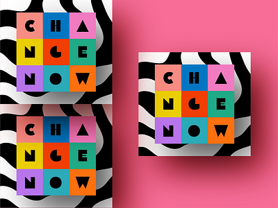 Change Now alphabet change design digital illustration lettering now pattern poster typography