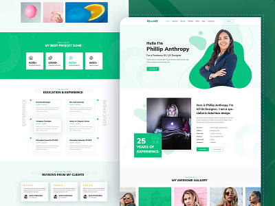 Techopz - Personal Portfolio, CV & Resume bootstrap design illustration illustrator landing landing page minimal new page personal portfolio resume theme ui uiux ux design web design webiste