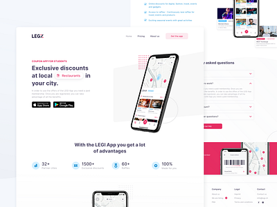 Coupon App Landingpage app app store clean coupon design hero ios landingpage minimal modern product ui ux webdesign website