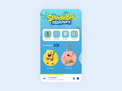 Spongebob App after effects animation app interface jellyfish liquid mobile motion motionui nickelodeon patrick pink savannah scharroo spongebob squarepants transition ui water yellow