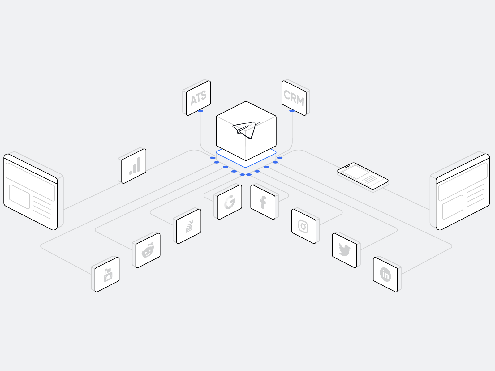 Talent Acquisition Accelerated. Automated. Data Driven. animation automation clean homepage illustration isometric marketing recruitment startup talent acquisition vector web website