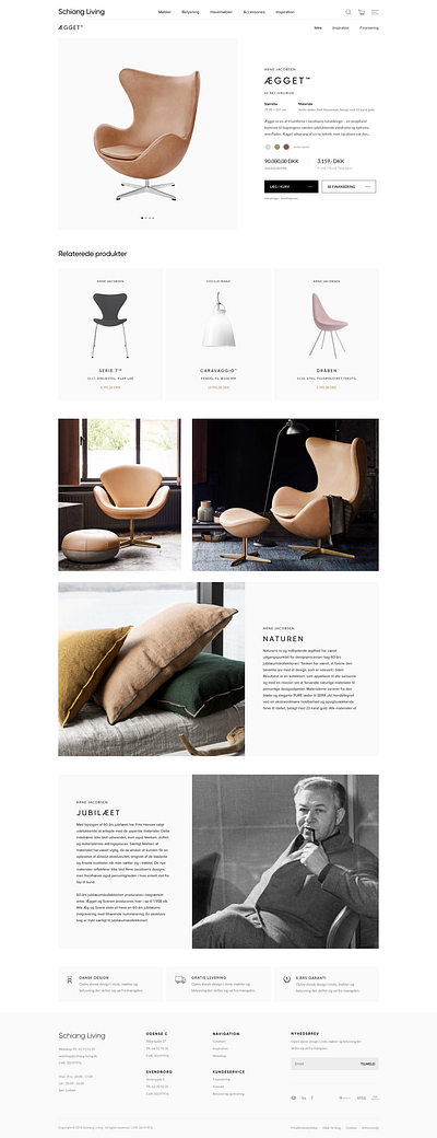 Furniture concept danish design design fun furniture product product page website