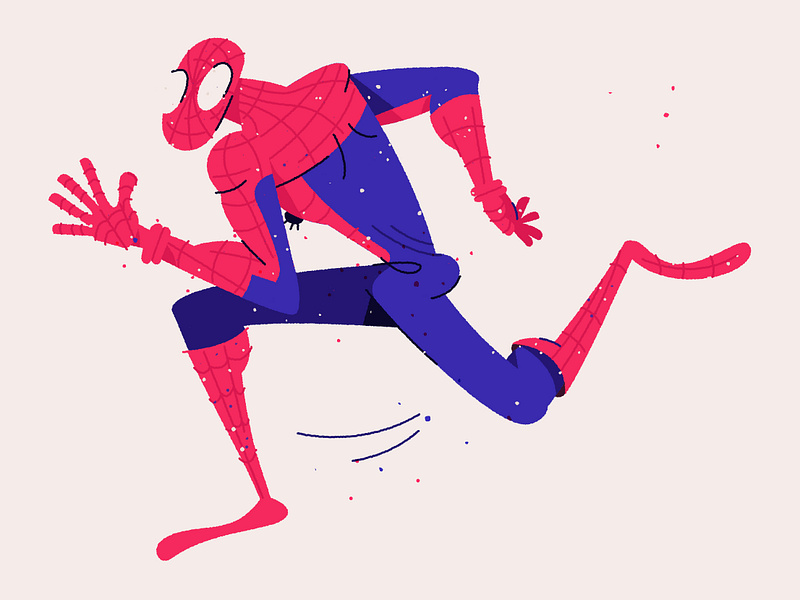 Spidey number two! character design comic daily daily drawing hero marvel run running spider spiderman spiderverse