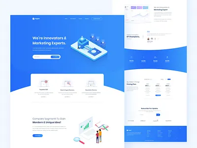 SEO Landing Page 2019 trends agency challenge digital marketing illustration landing page ui landingpage minimal pricing plans seo seo services socialmedia ui web web design website design