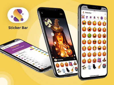 App iOS: Sticker Bar: Send Еmotions! app icon ios logo mobile app mobile design ui ux