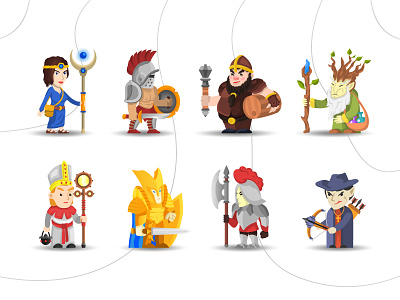 Game design #11 Companions art cartoon character character design characters characters design game art game character game characters game design gamedev gamedevelopment vector