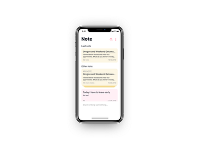 New Note app apple minimal note notes notes app ui ux