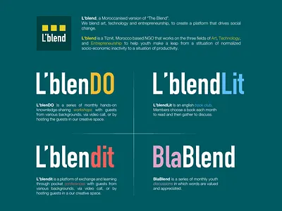 L'blend Activities - Visual identity brand branding graphic design icon logo logo design logo identity monogram typography vector visual identity