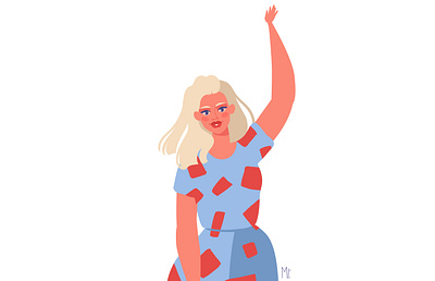 New style in illustration soon 2d 2d art adobe illustrator cartoon character character design concept design digitalart female flat illustration joyful millennial people portrait positive vector wave hand