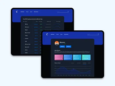 COINMARKETCAP Redesign (Free Source) app bitcoin clarity coin coinbase crypto crypto currency cryptocurrency dark design dribbble graph price token ui ux vector