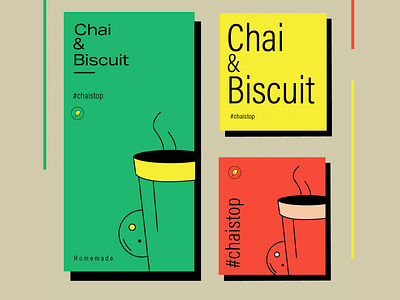 Chai Poster biscuit chai cookies drink menu card poster tea