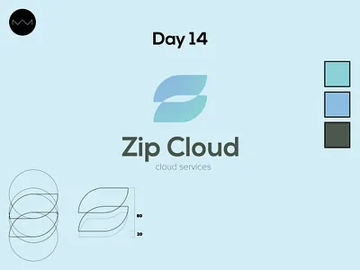 Day 14: Cloud computing logo adobe branding dailylogo dailylogochallange design grid illustrator logo logodesign logos ratio