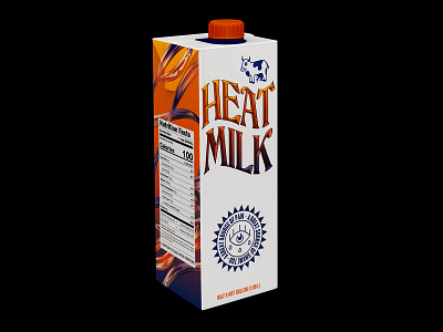 A Great Source of Pain cow design gradient illustration milk package design print spicy