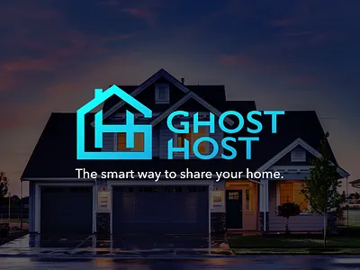 Ghost Host Logo Mark brand design brand designer brandmark geometric logo home logo house house logo houses icon identity designer letter h letter h logo lettermark logo logo design logo designer property logo real estate logo