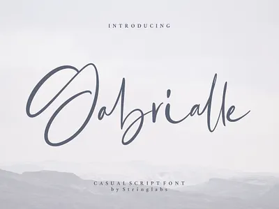Gabrialle - Casual Script Font casual font hand lettering handdrawn handlettering handwritten logotype script signature