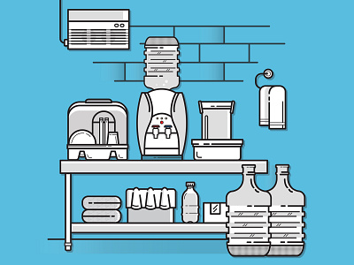 Pantry at Work 2d illustration design digital illustration flat design flat icon flat illustration flat vector illustration vector art vector design vector illustration