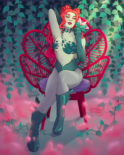 Poison Ivy batgirl batman character character design comic art comic book comic books dc comics female character flower gotham illustration illustrator ivy leaves poison poison ivy super hero superhero villian