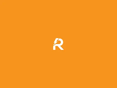 Letter R creative design icon illustration logo design typography