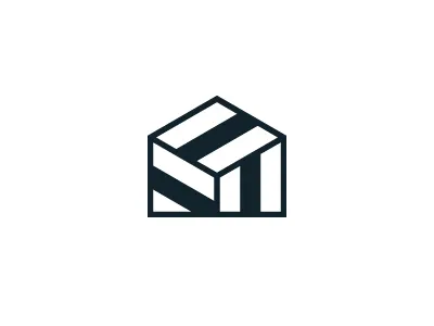 Cube House Logo hexagon logo logos real estate
