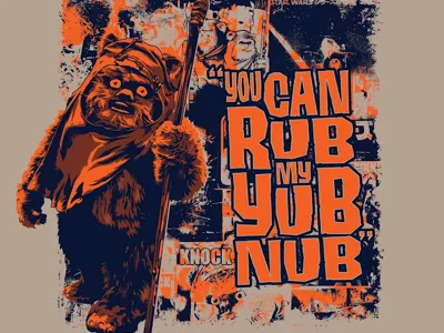 Hub nub ewok silly star wars vector wicket yum nub