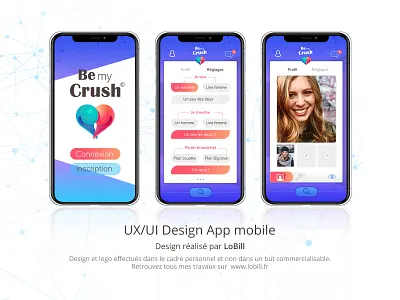 Be my Crush app branding design icon illustrator logo minimal ui ux vector