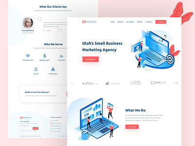 Landing Page Design agency website company website homepage homepage design illustration landing page design portfolio website ui ux design web design website website design website designer