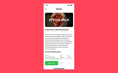 Daily UI - Crowdfunding Page app campaign color crowdfunding dailyui design figma project ui