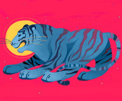 Tiger Tuesday digital illustration illustration art tiger
