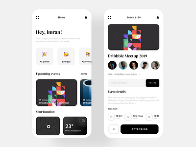 Event Management App 2019 trend android app design app app design app ui dribbble event app event management minimal popular product product design todo app trend trendy design ui uiux user experience user interface design ux