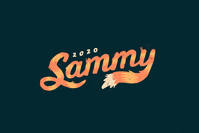 Vote Sammy campaign dog logo rough tail vintage vote