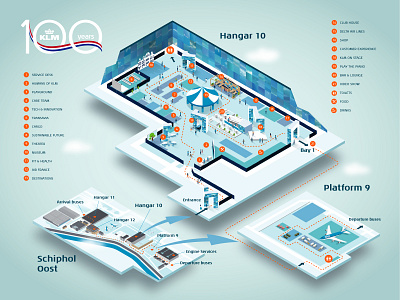 KLM 100 years map branding design event flat design illustration isometric isometrie map klm klm100years map planet vector