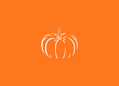 Pumpkin autumn drawing fall food graphic design halloween illustration logo minimal orange pumpkin vector