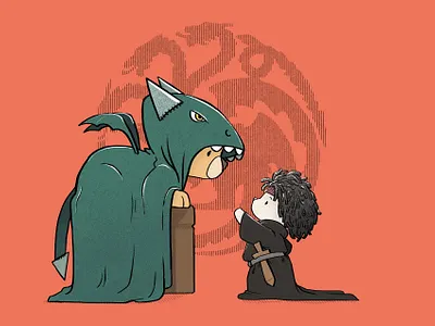 Inktober 2019 #11 Snow & #12 Dragon bear cute digital dragon game of thrones got illustration inktober inktober2019 jon snow lion procreate