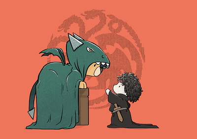 Inktober 2019 #11 Snow & #12 Dragon bear cute digital dragon game of thrones got illustration inktober inktober2019 jon snow lion procreate