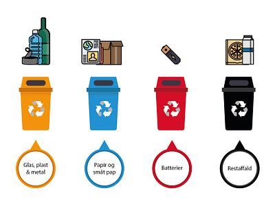 Garbage sorting game pt. 1 design illustration illustrator cc vector