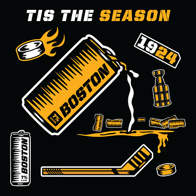 Tis the Season athletics design drawn grunge hockey illustration sports sportsdesign typography vector