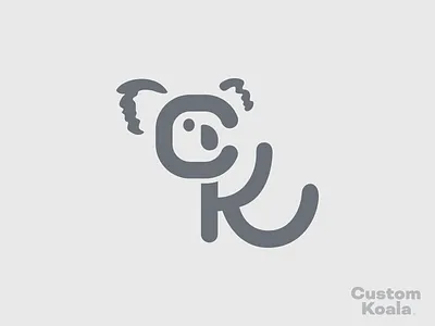 Custom Koala Logomark branding logo