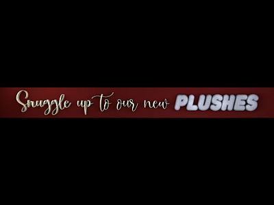 Plush Banner 3d typography