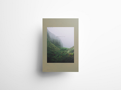 Tranquility Poster Design anthonyboyd art design digital art graphic design magazine magazine cover minimalist nature nature photography poster poster art poster design tranquility typography