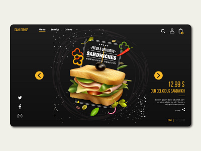 Sanlounge Front Page Design creative design illustration ui design web design